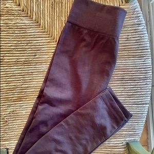 NWOT Chocolate Brown Warm Fleece Lined Leggings L